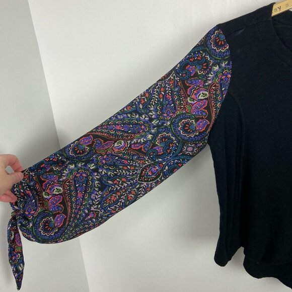 Anthropologie Akemi Kin Maybell Tied Sleeve Bohemian‎ Top Size XXS Boho Bohemian - Picture 7 of 12